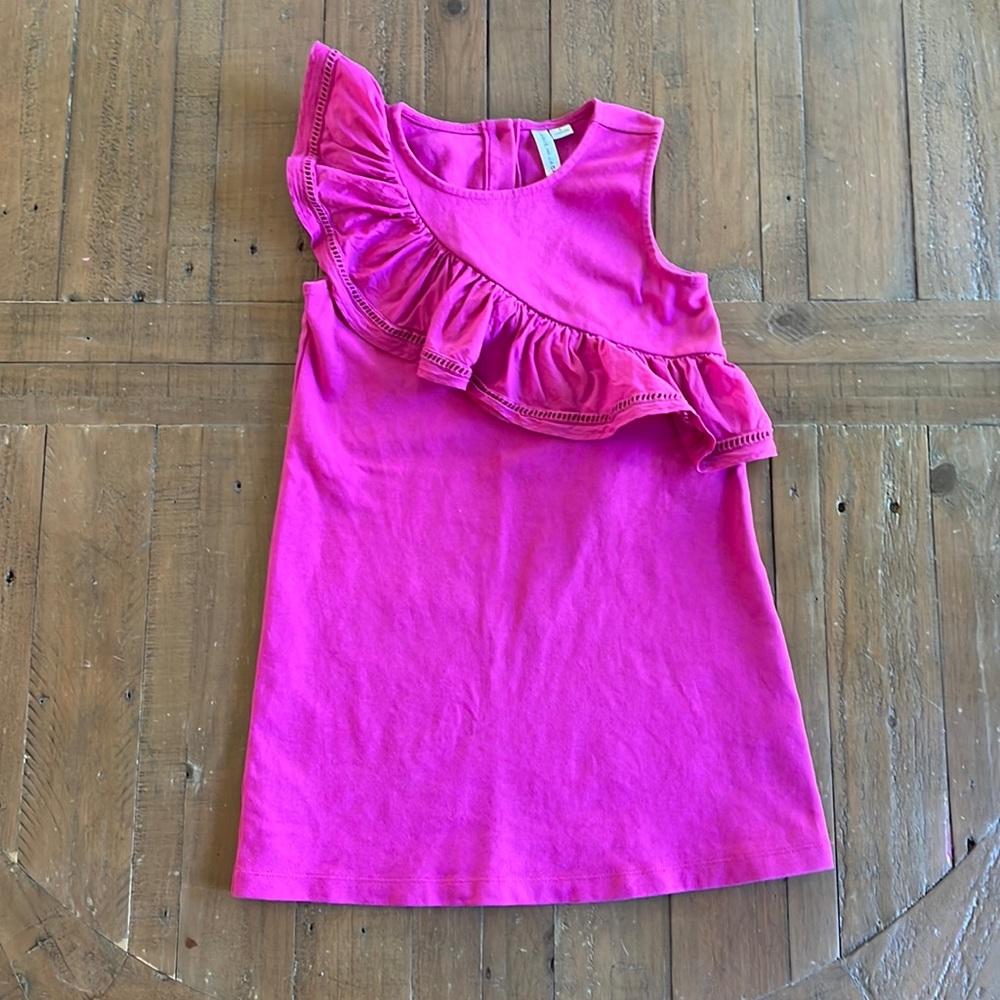 Janie and jack magenta ruffled ponte dress
